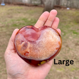 Polished Carnelian Hearts