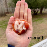 Polished Carnelian Hearts