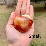 Polished Carnelian Hearts