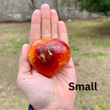Polished Carnelian Hearts