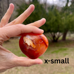 Polished Carnelian Hearts