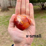 Polished Carnelian Hearts