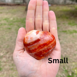 Polished Carnelian Hearts