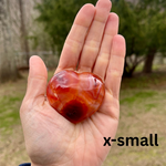 Polished Carnelian Hearts