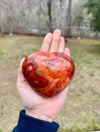 Polished Carnelian Hearts