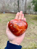 Polished Carnelian Hearts