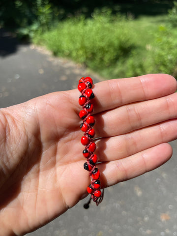 Huayruro seed bracelet